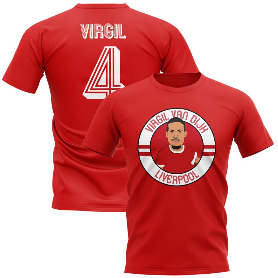 Virgil Van Dijk Liverpool Illustration T-Shirt