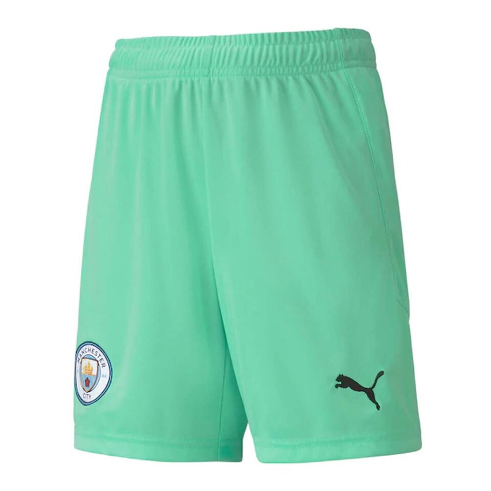 2020-2021 Man City Home Goalkeeper Shorts – Kids