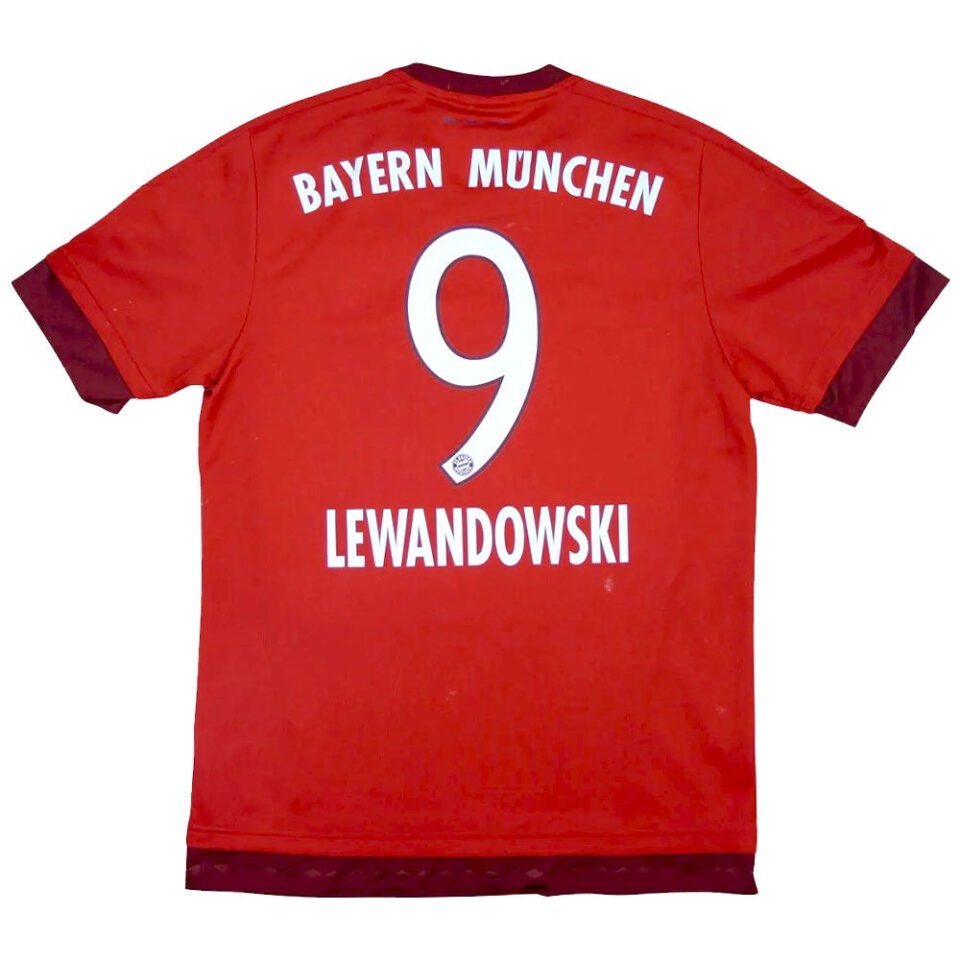 Bayern Munich 2015-16 Home Shirt #9 Lewandowski