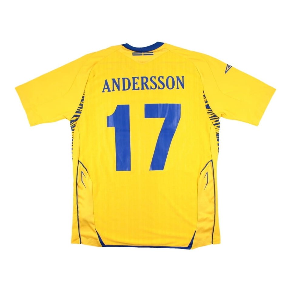 Sweden 2007-08 Home Shirt (Andersson #17)