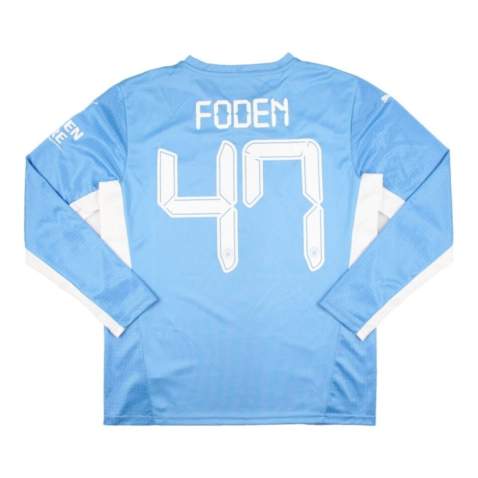Manchester City 2021-22 Home Long Sleeve Shirt (Foden #47)