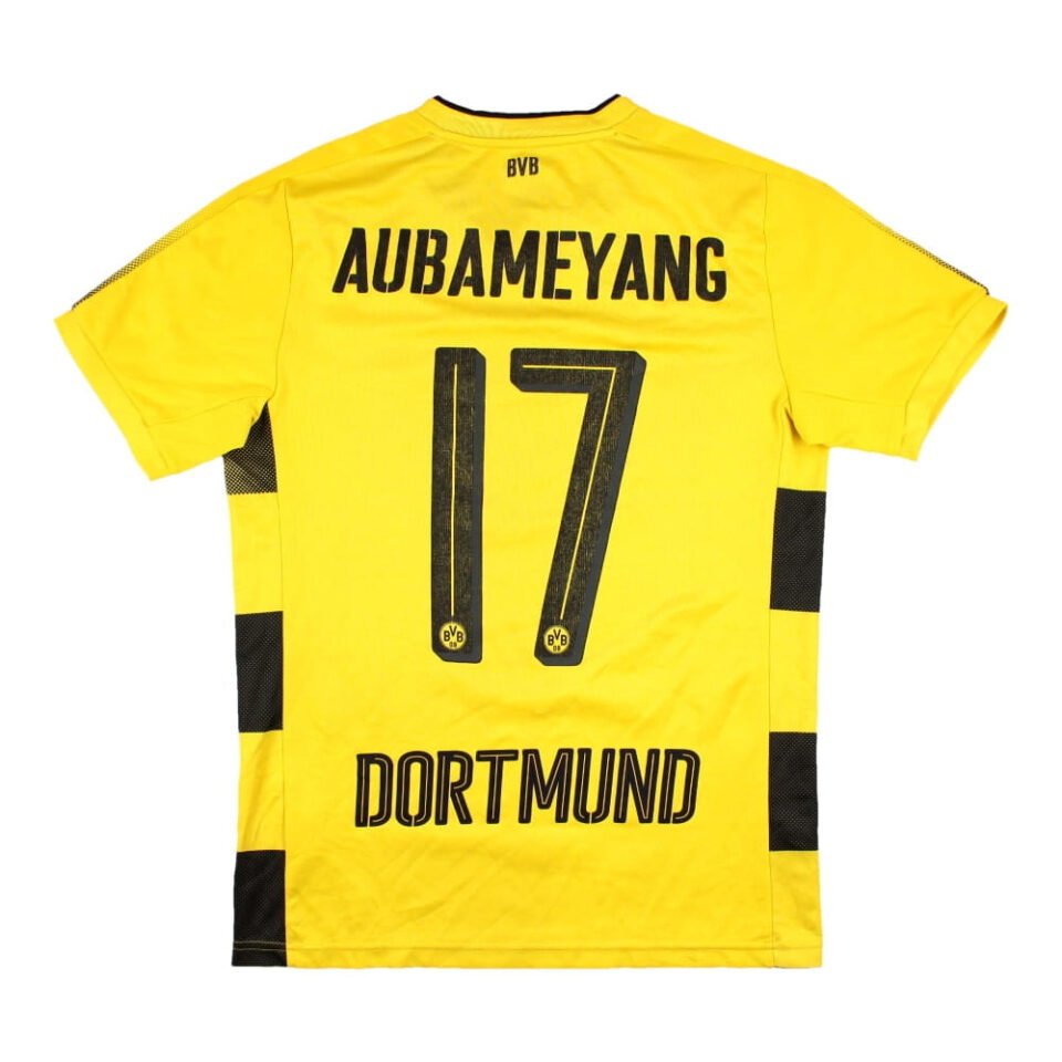 Borussia Dortmund 2017-18 Home Shirt (Aubameyang #17)