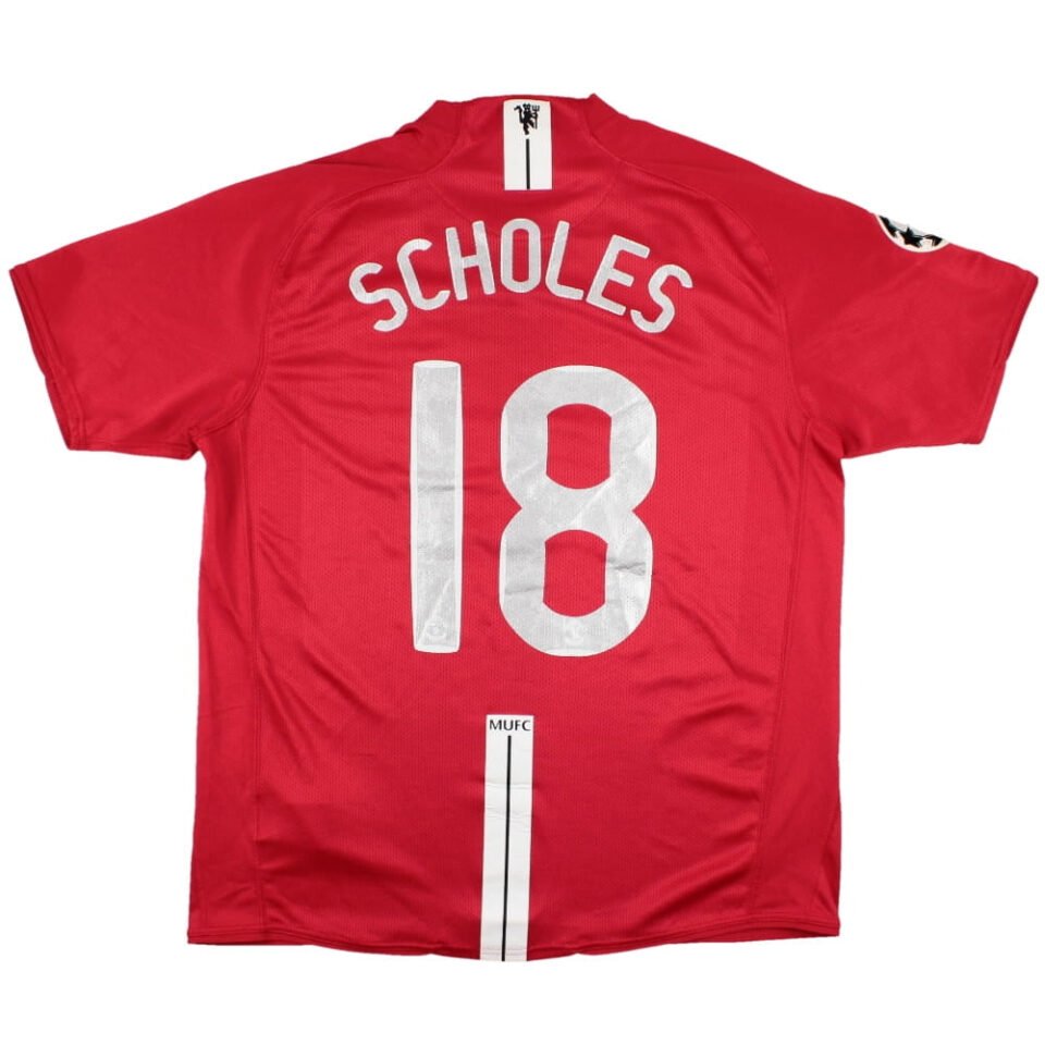 Manchester United 2007-09 Home Shirt (Scholes #18)