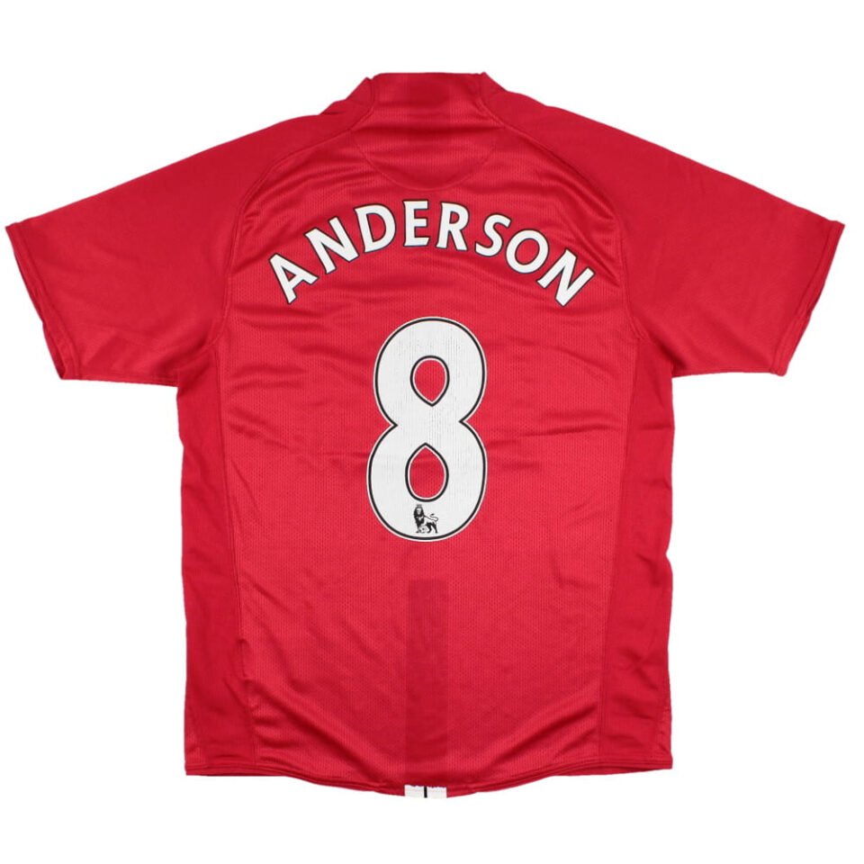 Manchester United 2007-09 Home Shirt Anderson #8
