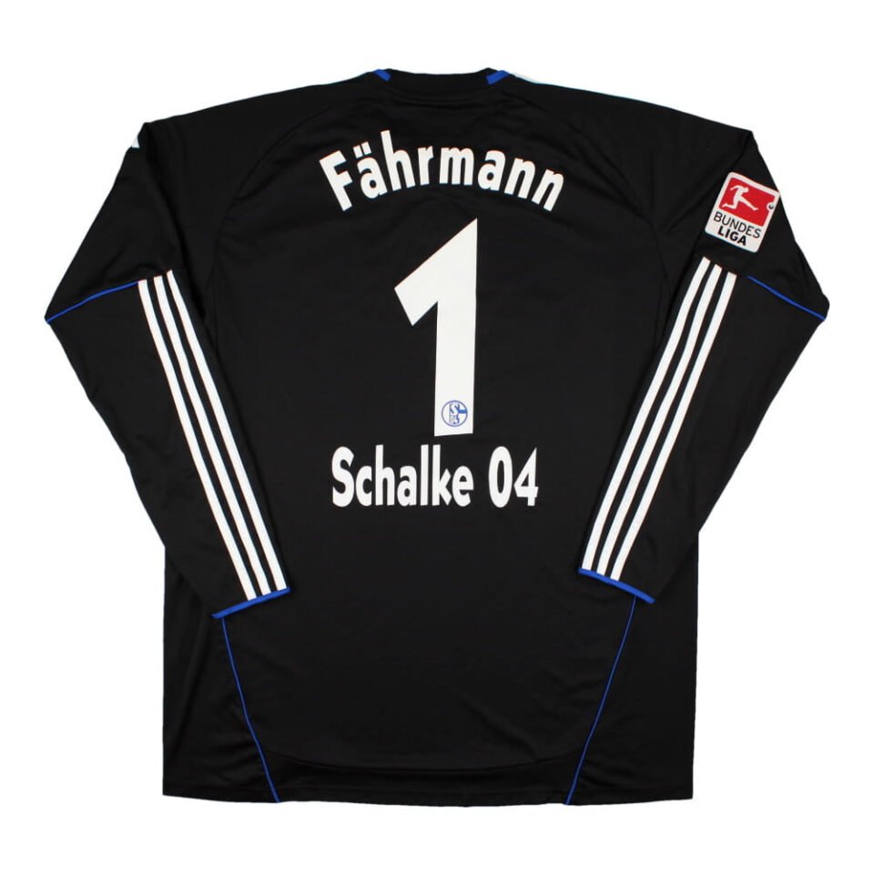 Schalke 2010-11 Long Sleeve Goalkeeper Home Shirt Fahrmann #1