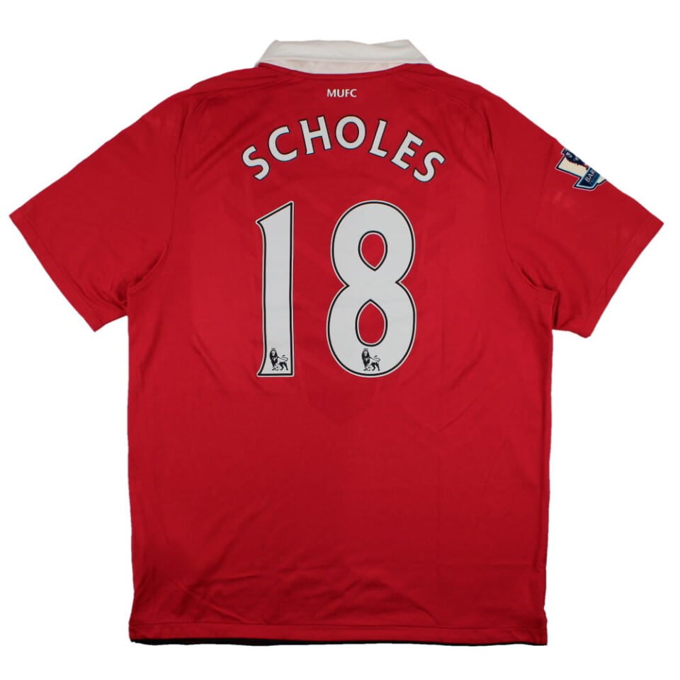 Manchester United 2010-11 Home Shirt Scholes #18