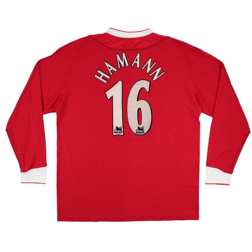 Liverpool 2002-04 Long Sleeve Home Shirt Hamann #16