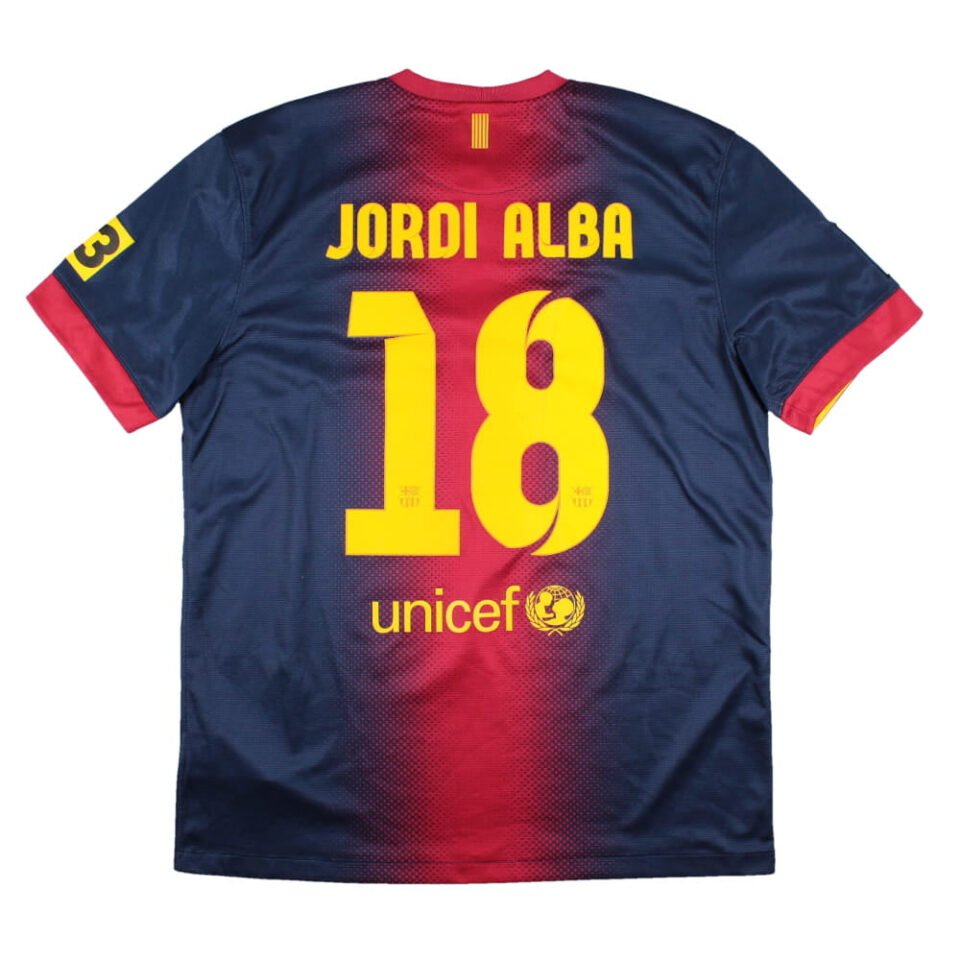 Barcelona 2012-13 Home Shirt Jordi Alba #18