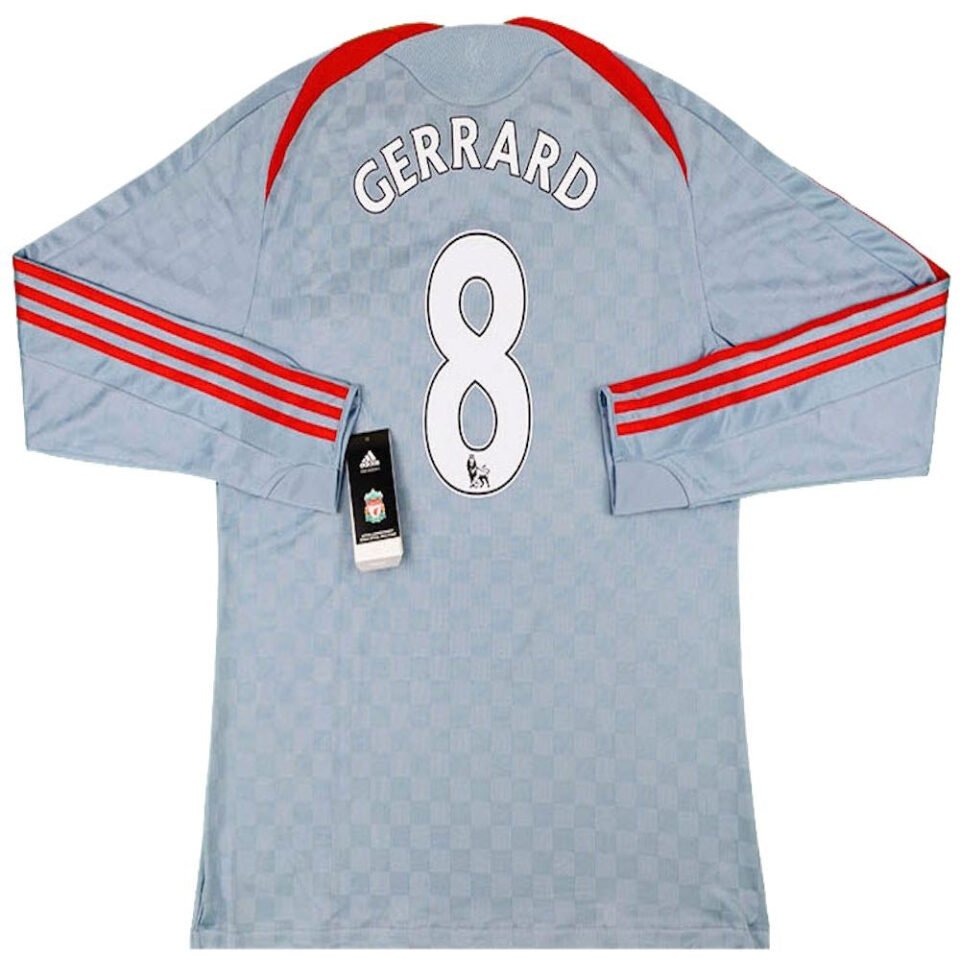 Liverpool 2008/09 Away Long Sleeved Shirt #8 Gerrard