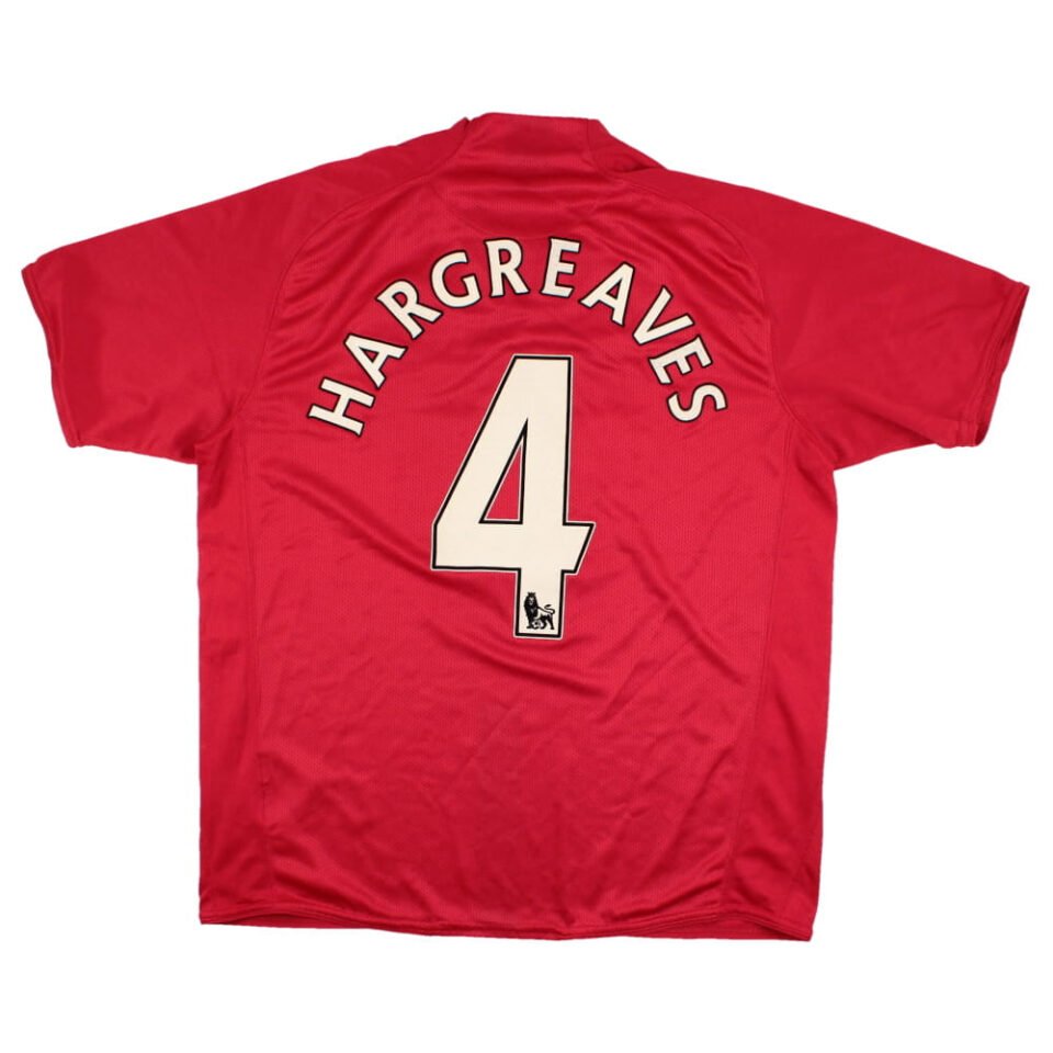 Manchester United 2007-09 Home Shirt Hargreaves #4