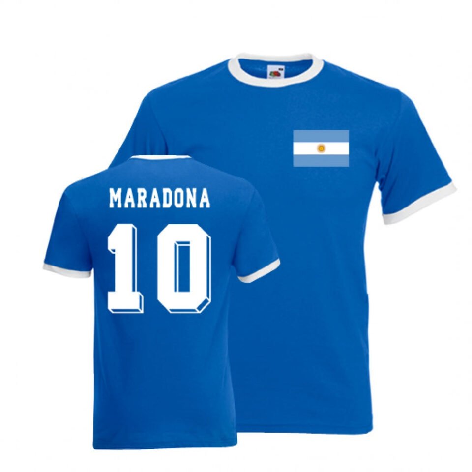 Diego Maradona Argentina Ringer Tee