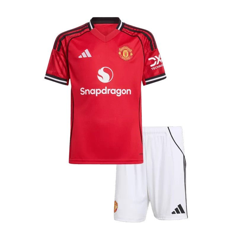 Manchester United 2025/26 Home Kids Kit