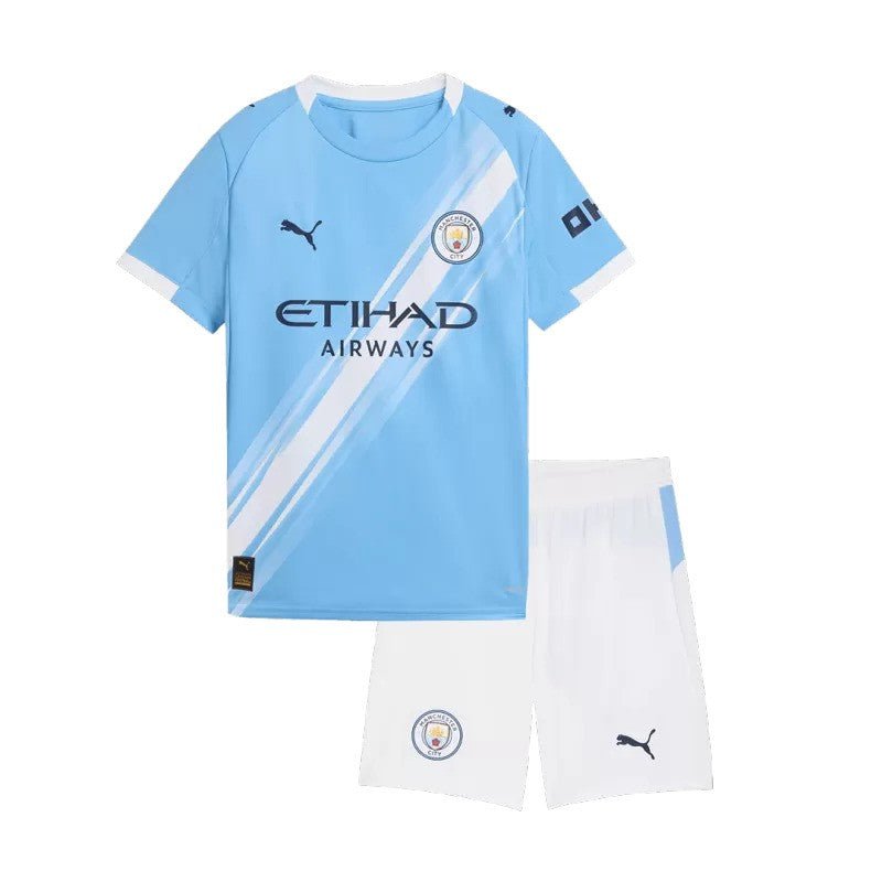 Manchester City 2025/26 Home Kids Kit