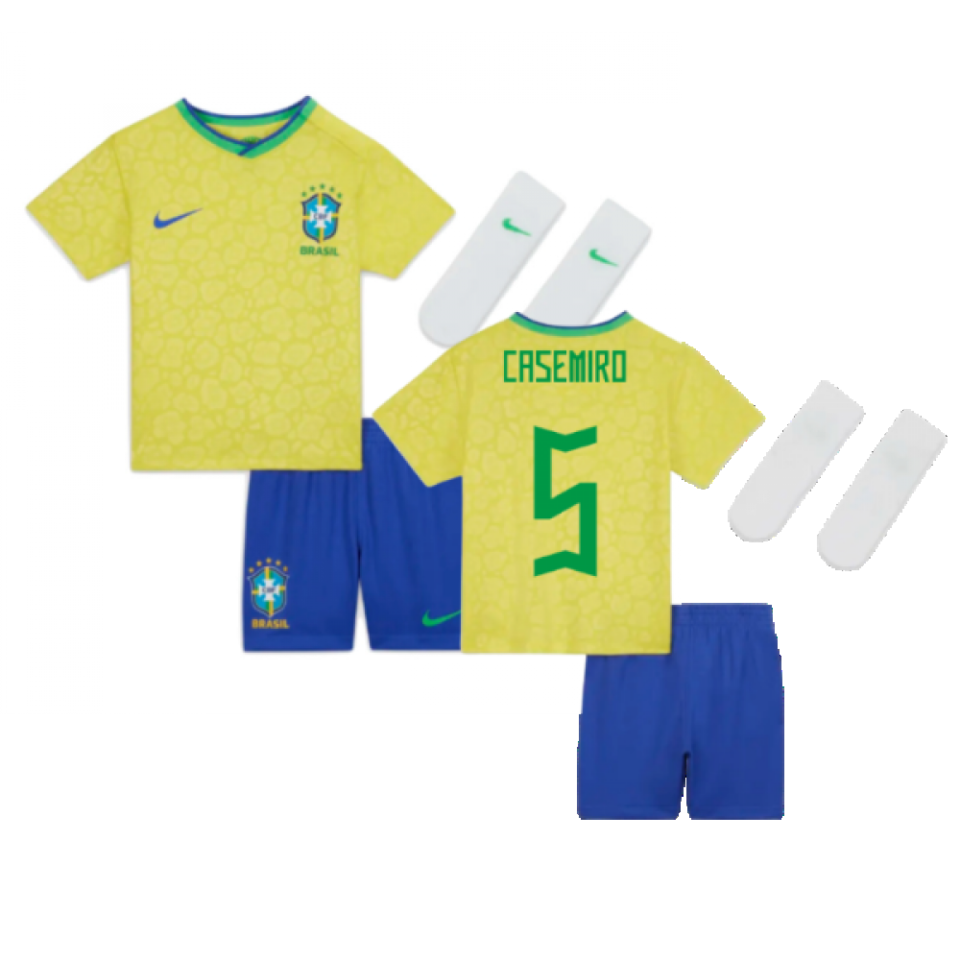 2022-2023 Brazil Home Little Boys Mini Kit