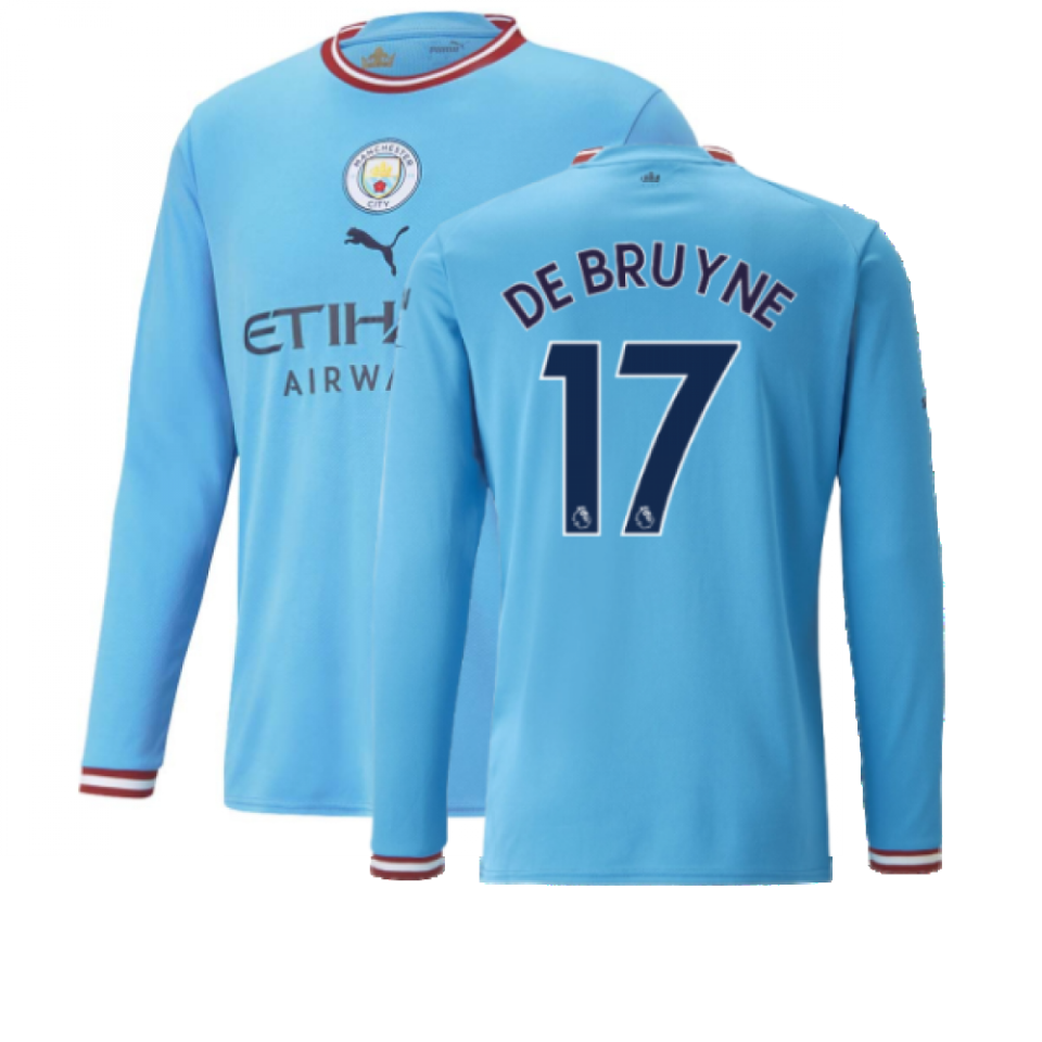 2022-2023 Man City Long Sleeve Home Shirt