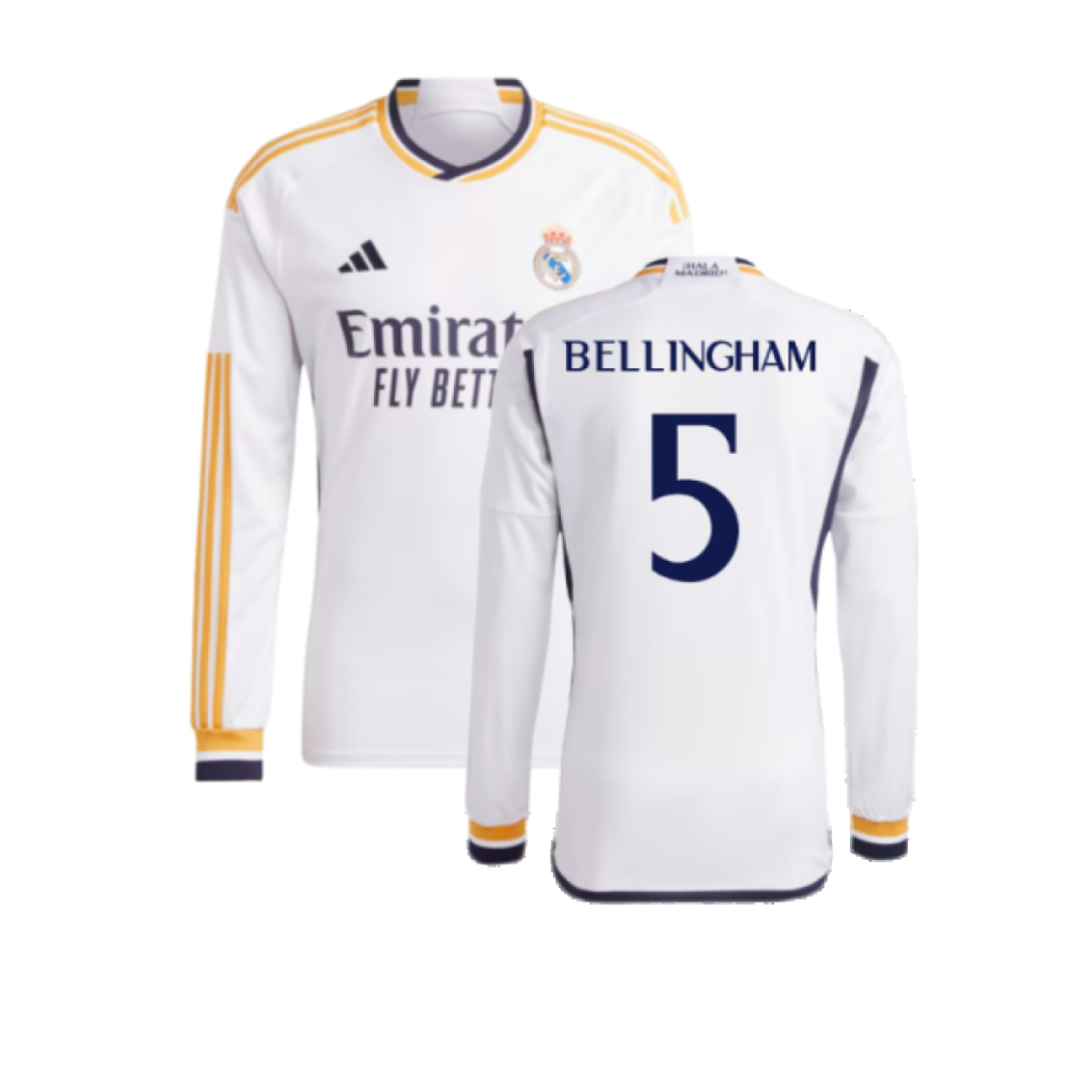 2023-2024 Real Madrid Long Sleeve Home Shirt