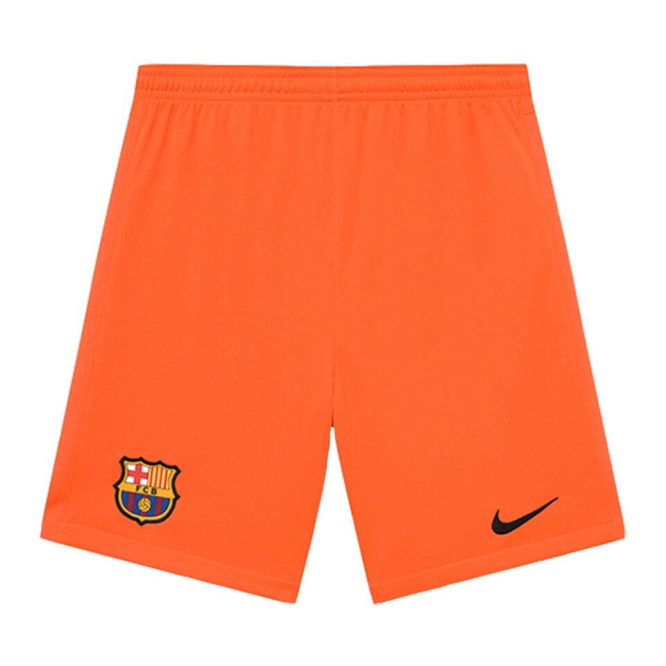 2021-2022 Barcelona Home Goalkeeper Shorts – Kids