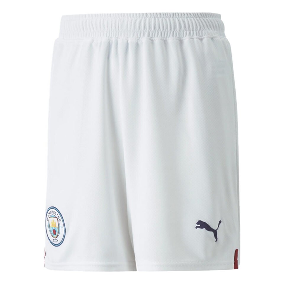 2022-2023 Man City Home Shorts – Kids