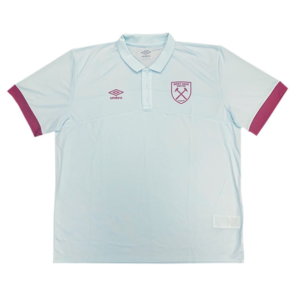 2022-2023 West Ham Poly Polo – Blue Glow