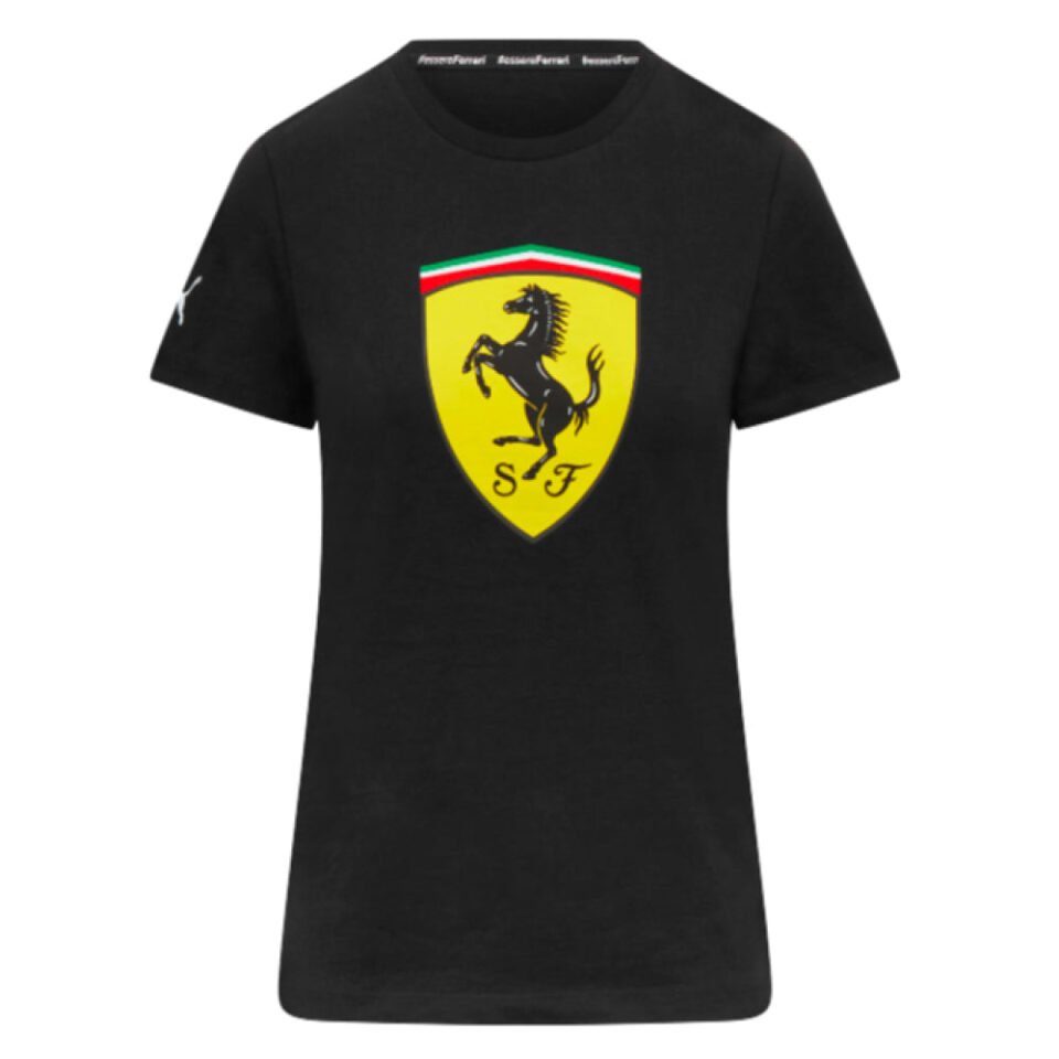 2023 Ferrari Fanwear Big Shield Tee – Ladies