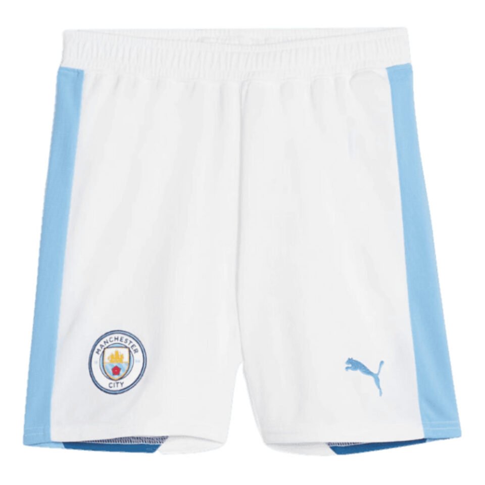 2023-2024 Man City Home Shorts – Kids