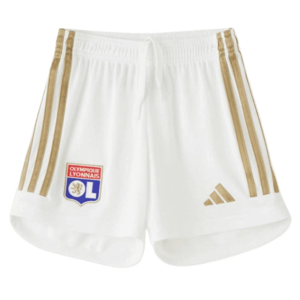 2023-2024 Olympique Lyon Home Shorts – Kids