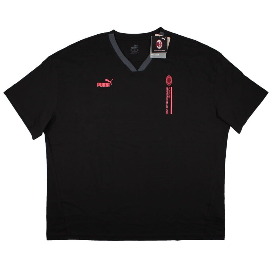 2023-2024 AC Milan FtblCulture Graphic V Neck Tee