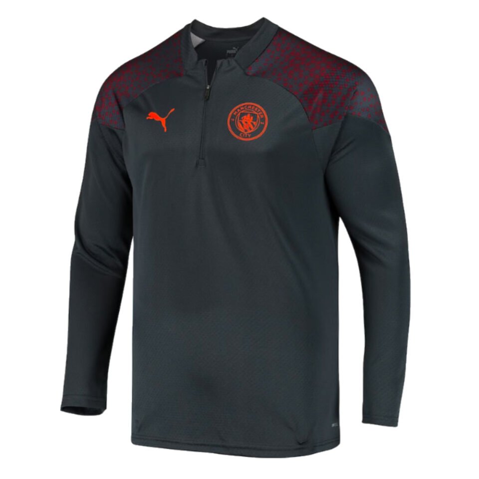 2023-2024 Man City Training Half Zip Top – Kids
