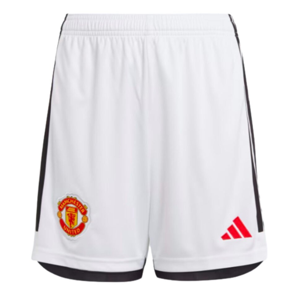2023-2024 Man Utd Home Shorts – Kids