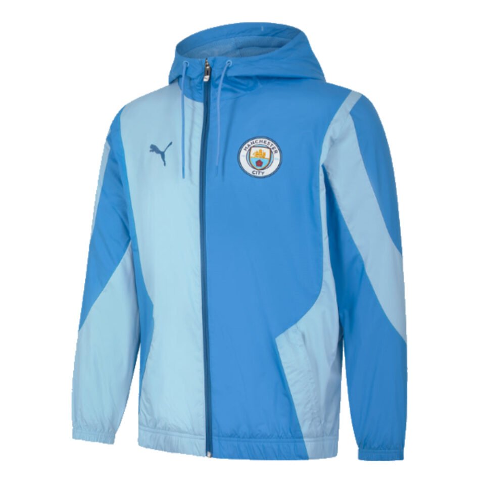 2023-2024 Man City Prematch Woven Jacket – Kids