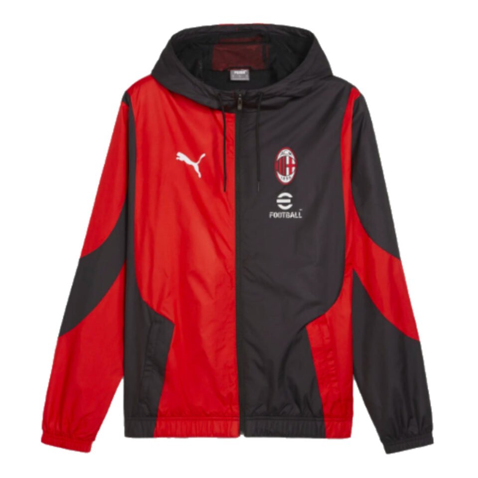 2023-2024 AC Milan Prematch Woven Jacket