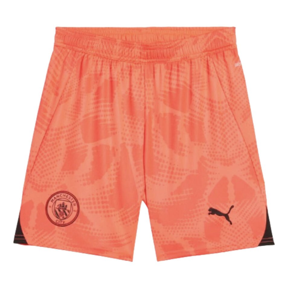2024-2025 Man City Home Goalkeeper Shorts – Kids