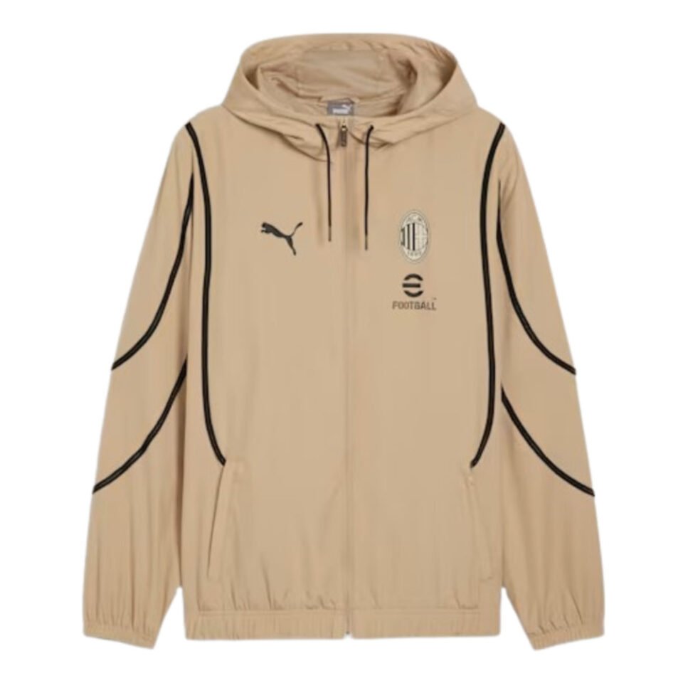 2024-2025 AC Milan Prematch Woven Jacket