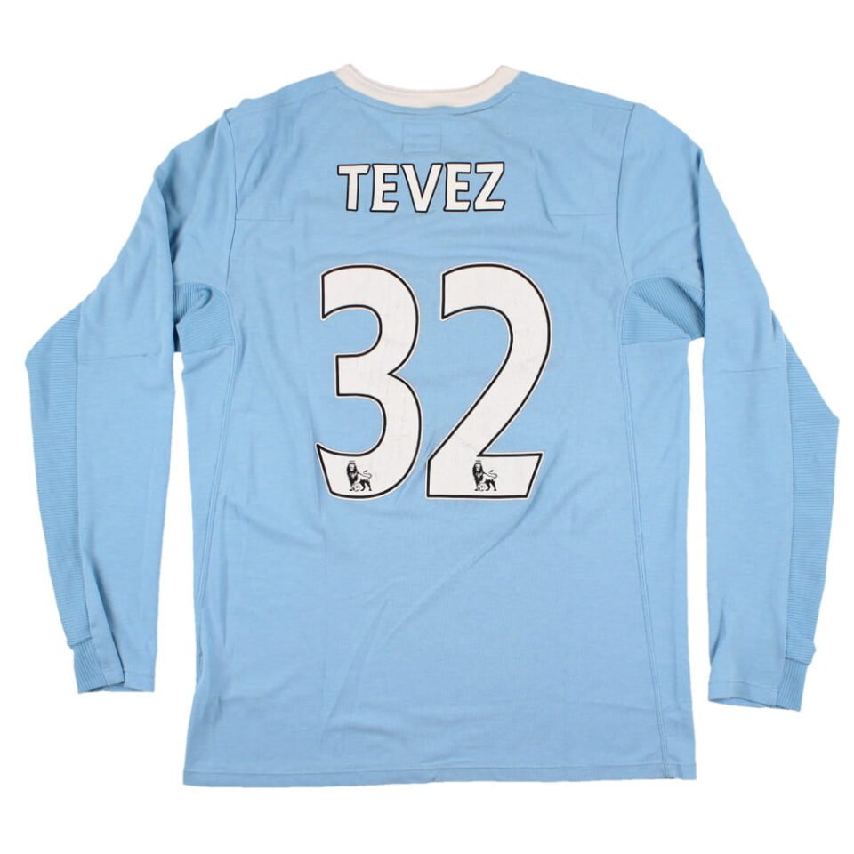 Manchester City 2009-10 L/S Home Shirt Tevez #32
