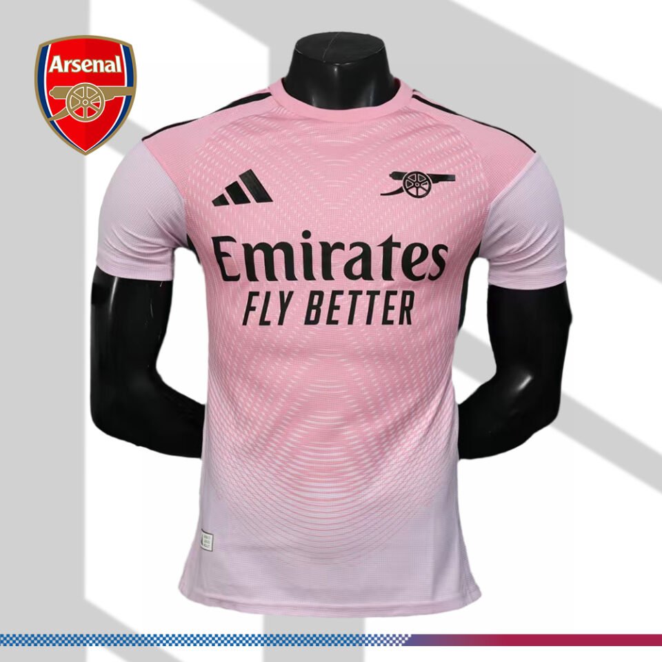 Arsenal 2025/26 Pink Goalkeeper Player Jersey